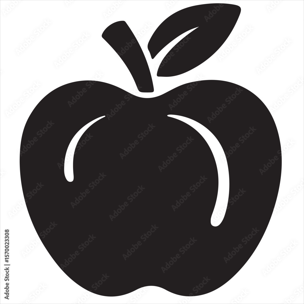Minimal Silhouette Style Apple Logo Vector Illustration – Modern Flat Design Black Apple Icon Isolated on White Background – Simple, Clean, Editable Concept for Branding and Graphic Design Minimal Silhouette Style Apple Logo Vector Illustration – Modern Flat Design Black Apple Icon Isolated on White Background – Simple, Clean, Editable Concept for Branding and Graphic Design