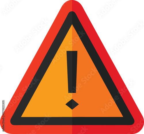 Caution Ahead: An eye-catching hazard sign, an image conveying caution with vivid colors and sharp lines to alert viewers to potential danger or warnings.