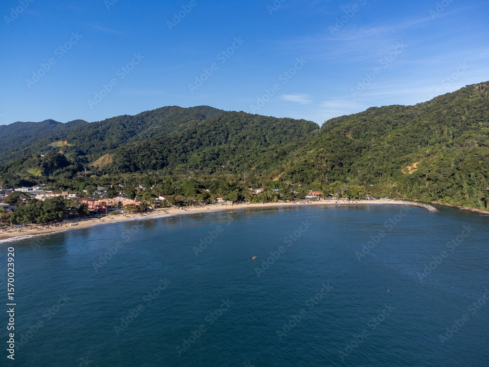 Fototapeta premium Magnificent beach in a tropical forest village