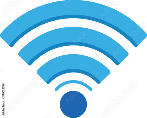 Wireless Connectivity Icon: Illustrates the essence of modern connectivity with a captivating and clear depiction of wireless signal. Featuring a modern and simple icon.