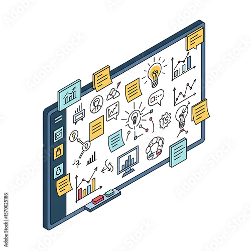 Digital board for collaborative project planning.