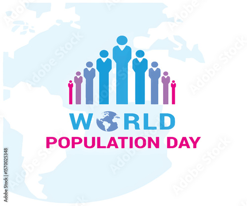  World Population Day colorful figures design illustrating diversity and unity