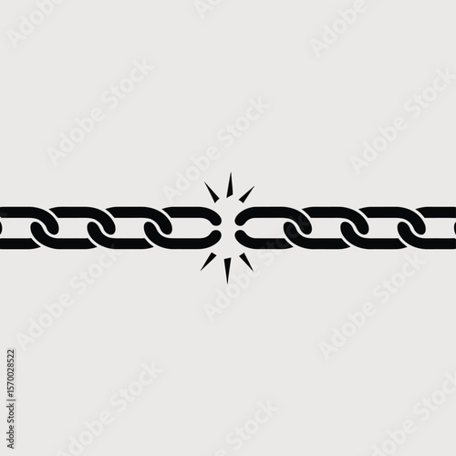 Broken Chain Symbol Represents Freedom
