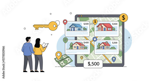 Finding your dream home through online property listings and digital mapping tools