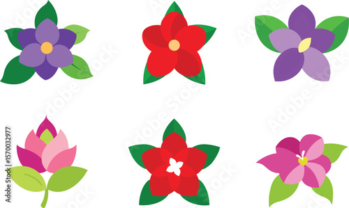 Lilac Flower Color Vector Illustration

