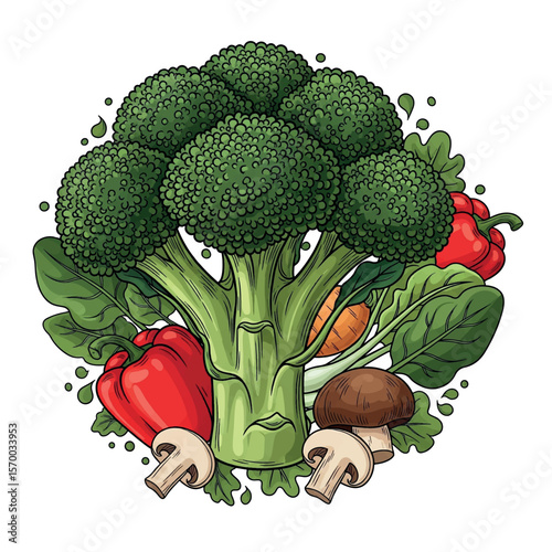 food, avocado, drawing, illustration, fresh, organic, vector, vegetarian, design, nature, green, vegetable, isolated, fruit, healthy, cartoon, background, vegan, art, health, diet, natural, half, 