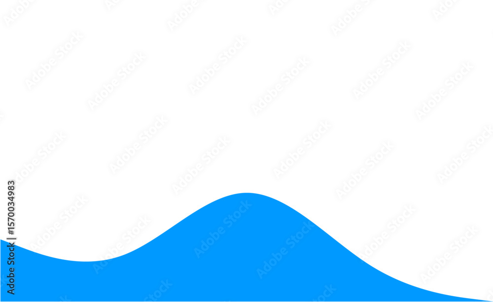 Naklejka premium Blue Abstract Curve Background – Fluid Wavy Vector for UI and Branding