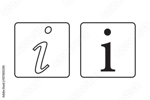 Information Icon Set – Outline and Solid Style Vector Symbols.