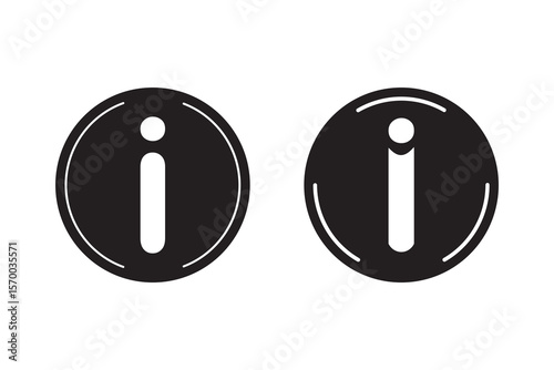 Information Icon Set – Outline and Solid Style Vector Symbols.