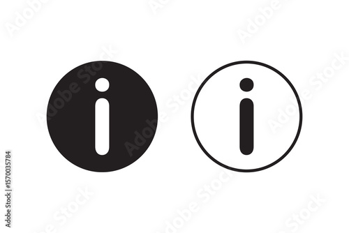 Information Icon Set – Outline and Solid Style Vector Symbols.