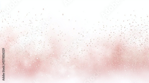 Rose Gold Glitter Texture Background. Pink And Gold Shimmering Particles. Elegant And Delicate