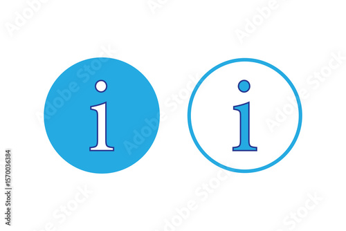 Information vector icons isolated on white background. Black and blue information icon. Information, info simple vector icon.
