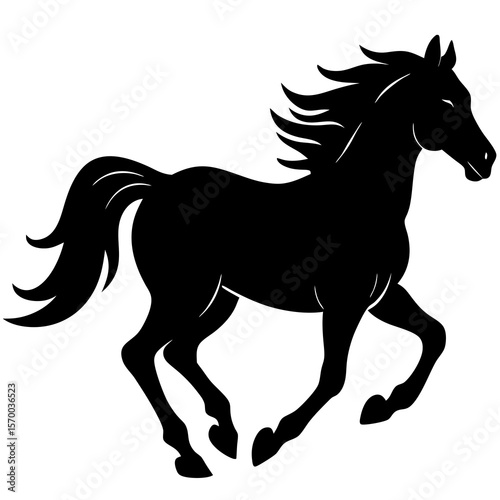 Horse Galloping Silhouette