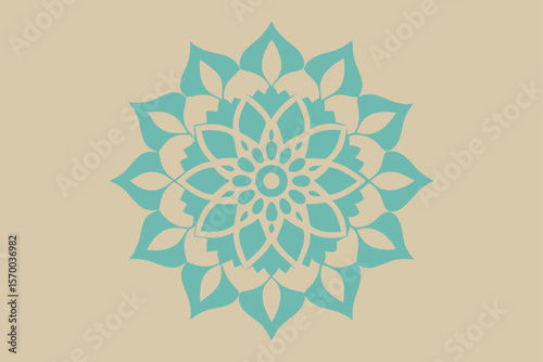 Muted Mandala Pattern on Parchment Background