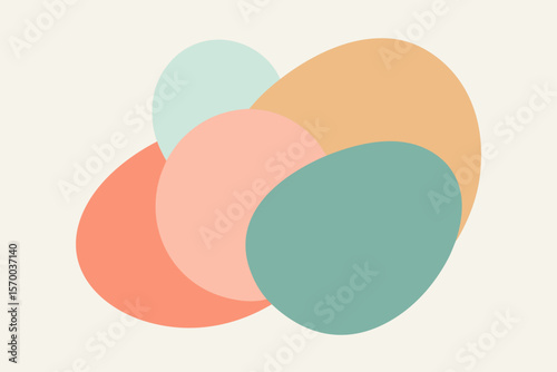 Organic Overlapping Shapes in Pastel Tones