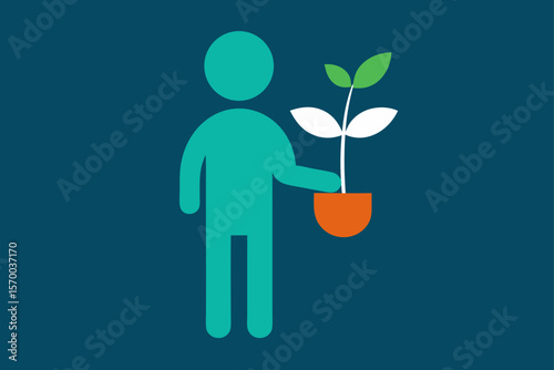 Hands Holding Small Plant Growth and Hope