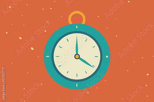 Vintage Clock on Textured Background