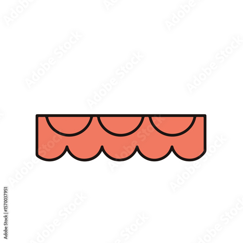 Simple vector of roof tile.