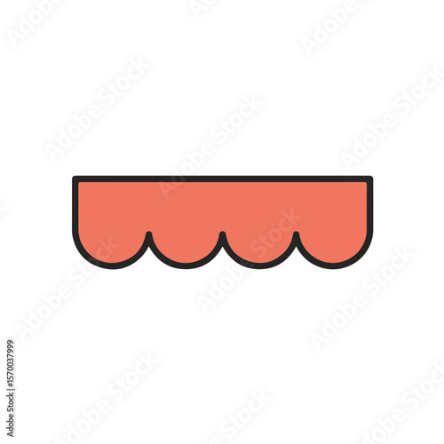 Simple illustration of a row of teeth.