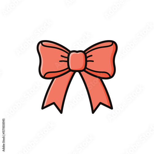Elegant Bow Illustration for Gift and Decoration.