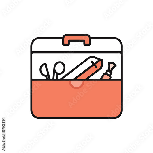 Toolbox full of essential instruments for daily usage.