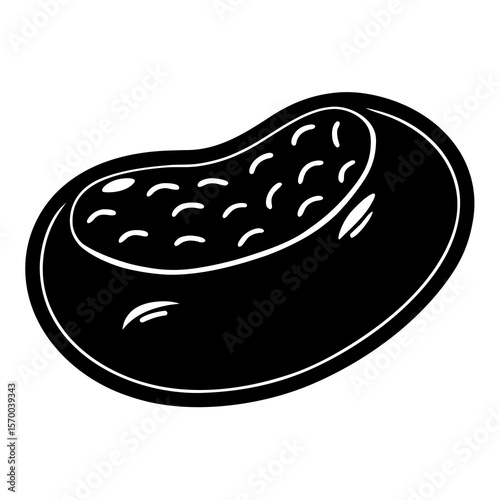 Baked Bean  vector in AI format ideal for food, nutrition, vegan, and organic design projects.