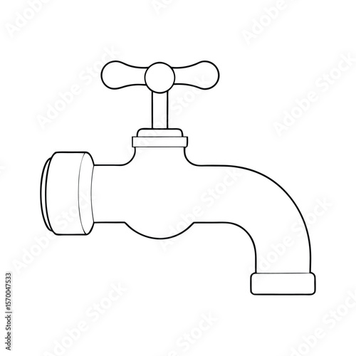 Outdoor faucet spigot with handle water plumbing