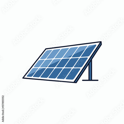 Solar Panel Icon for Renewable Energy
