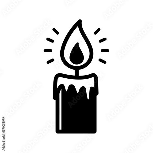 Glowing effect with candle flame for a July visual effect. Evoking a 2025 image effect for digital projects involves candlelight and graphic elements, perfect for adding warmth and depth.