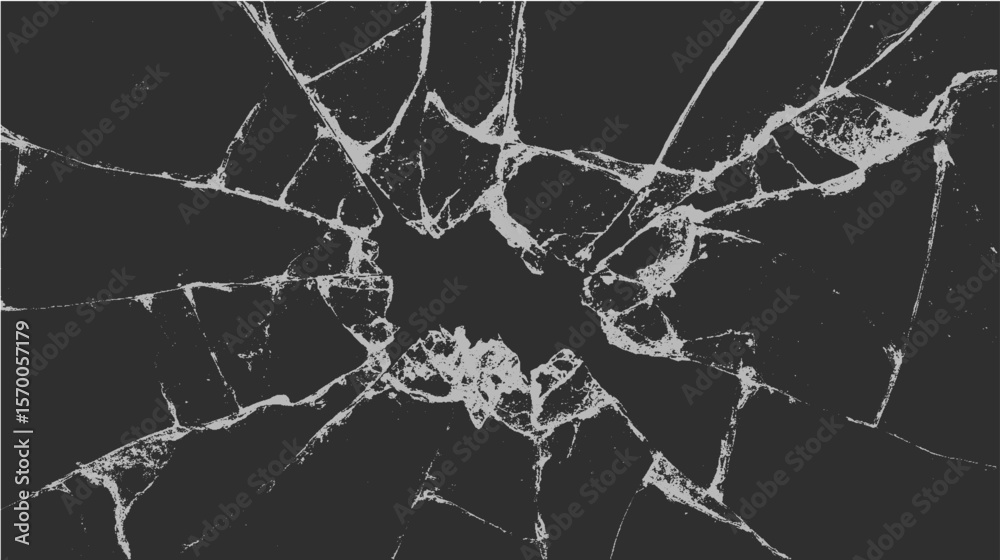 Broken glass crack vector illustration