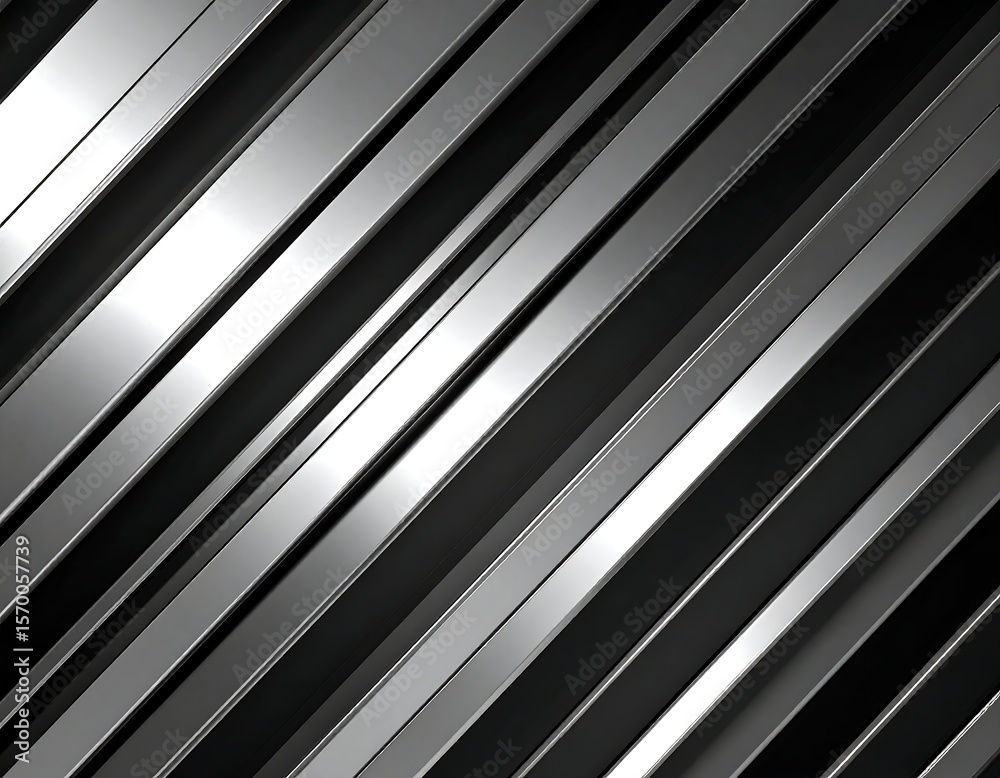 Obraz premium Abstract diagonal metallic stripes