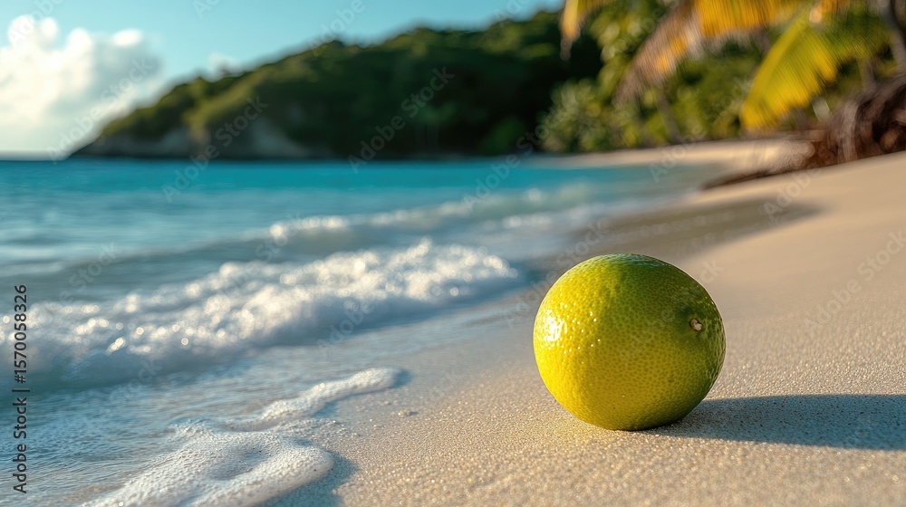 Lime on tropical beach Lime on tropical beach