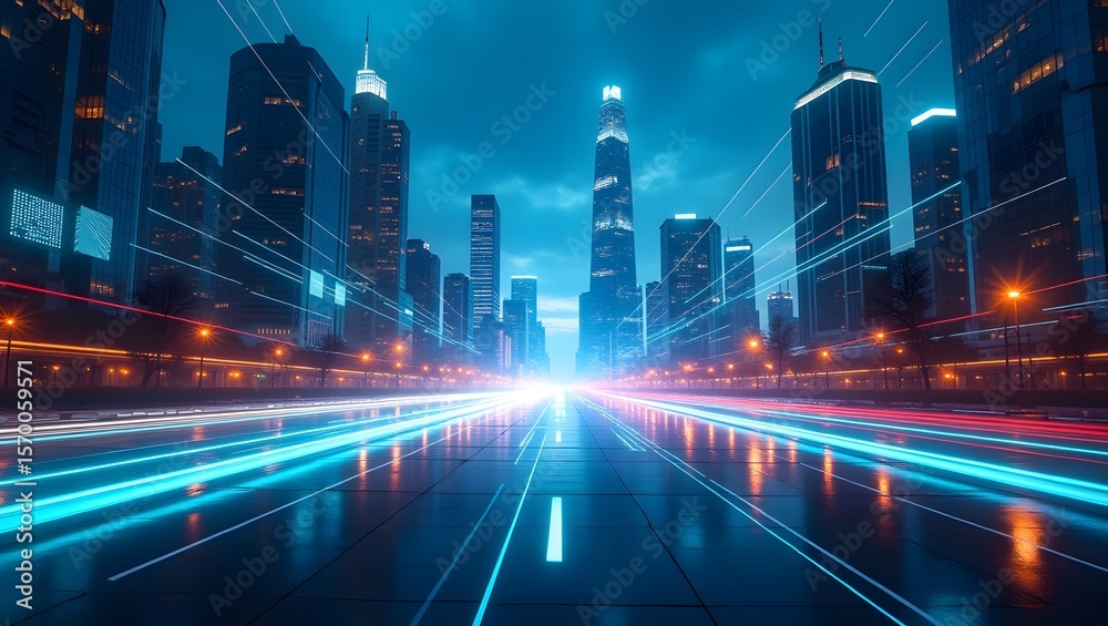 Fototapeta premium traffic at night