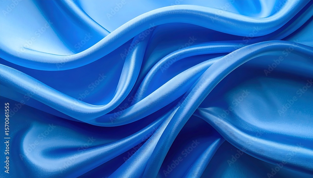 Obraz premium Smooth, flowing blue fabric