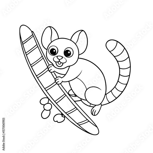 Printable Mouse On A Jellybean Tower Outline