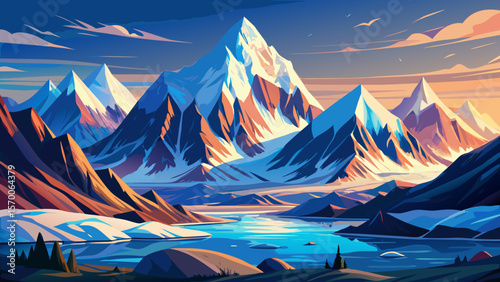 Kluane National Park, Yukon – Towering ice-capped peaks and massive glaciers glow under bright northern daylight, portraying pure arctic grandeur