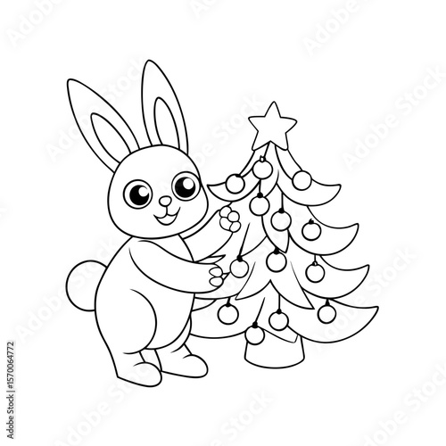 Printable Happy Bunny Decorating Outline