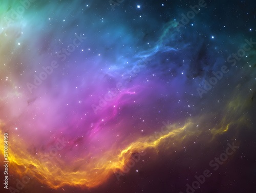Explore colorful nebula galaxy space background wallpaper illustration image art