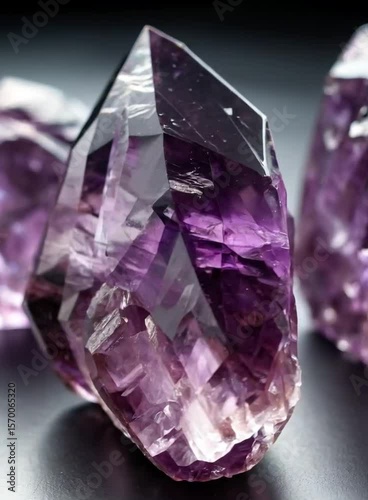 Stunning amethyst crystals showcase vibrant purple hues and intricate formations.