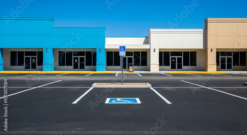 Wallpaper Mural Colorful Storefronts And Handicapped Accessible Parking Spots For New Businesses Torontodigital.ca