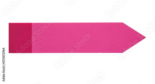 Isolated Pink Arrow Sticky Note