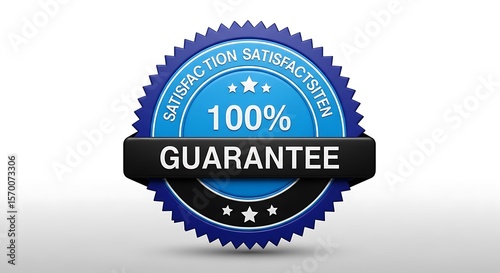 100% guarantee satisfaction seal symbol of high quality assurance