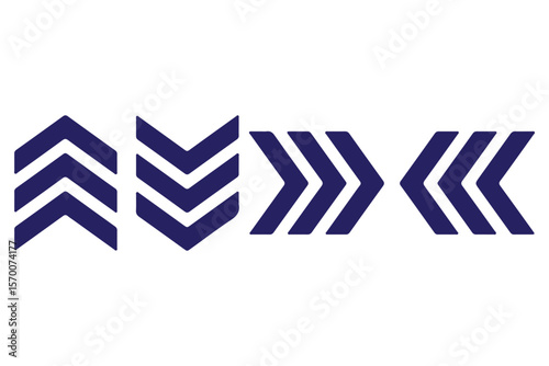Dual sided arrow vector, icon, silhouette design. Semicircular curved thin, long double ended arrow vector design for website, app and logo design. Vector illustration of duel side