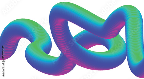 Abstract 3D Fluid Blend Flowing Gradient Colorful Design Smooth Background Art Vector Illustration