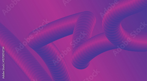 Abstract 3D Fluid Blend Flowing Background Purple Gradient Design Smooth Art Vector Illustration