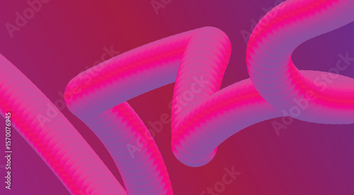Abstract 3D Fluid Blend Flowing Background Pink Gradient Design Smooth Art Vector Illustration