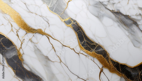 white marble texture with golden veins