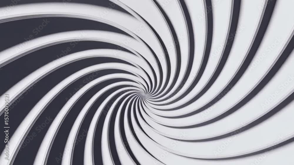 A swirling vortex of gray and white lines creating an optical illusion with a hypnotic effect