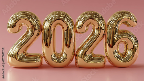 Celebrate the arrival of a shiny new year with glossy golden numbers