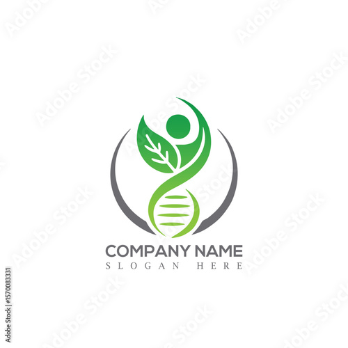 dna logo, leaf logo